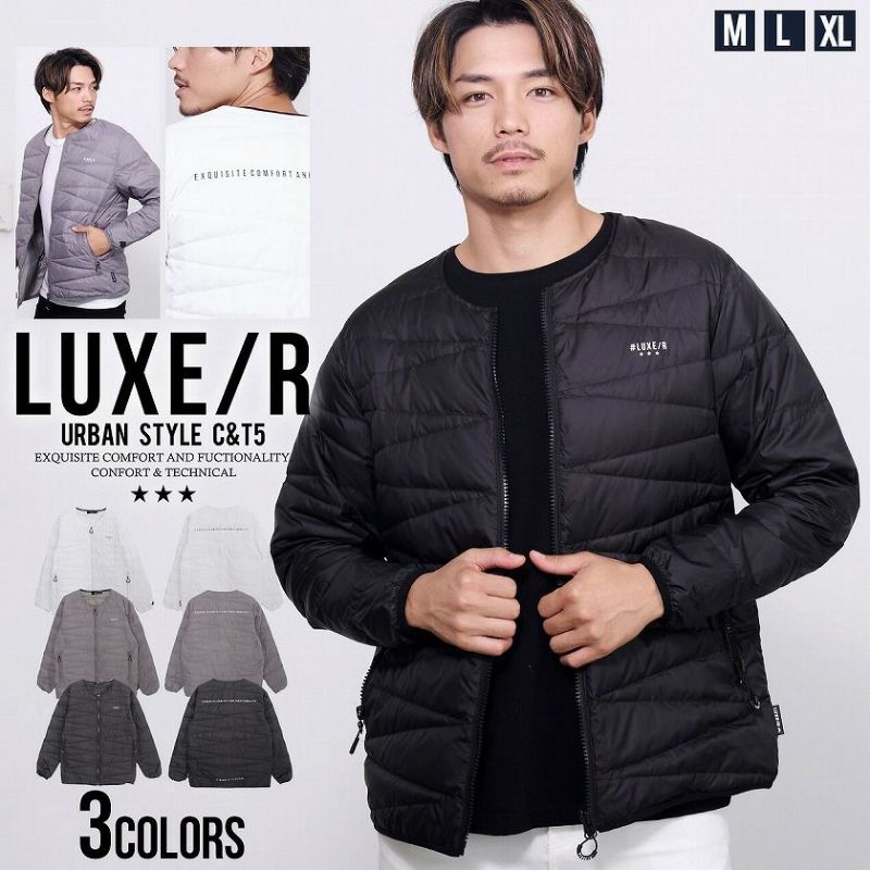 LUXE／R(ラグジュ)ノーカラーダウンJKT 長袖/全3色