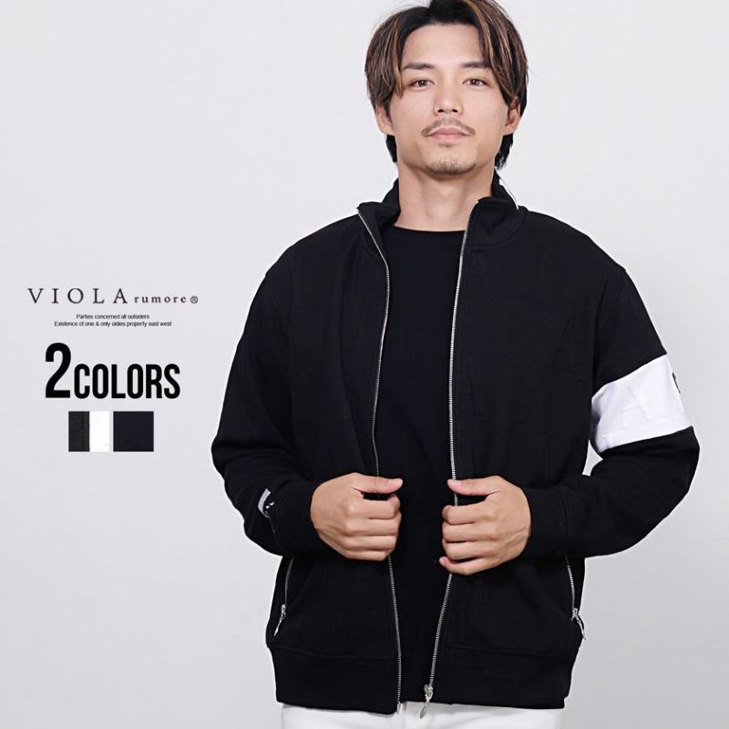 VIOLA(ヴィオラ)プリント入り切替フルジップアップ長袖ブルゾン/全2色
