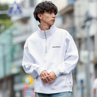 Dickies(ディッキーズ)裏起毛ハーフZIP長袖トレーナー全4色