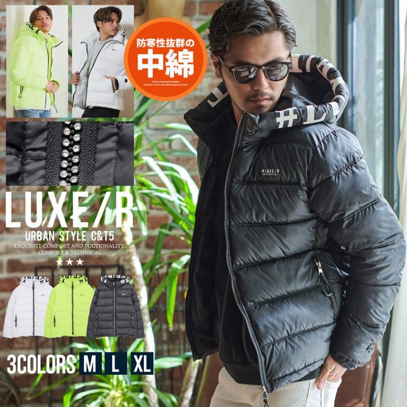 送料無料】LUXE／R(ラグジュ)ラインストーンZIP中綿JKT 長袖/全3色