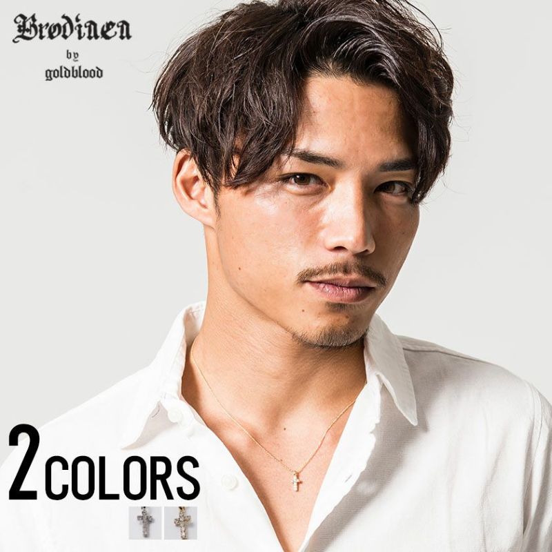 Brodiaea by goldblood(ブローディアバイゴールドブラッド)クリスタルタイニークロスネックレスS/全2色