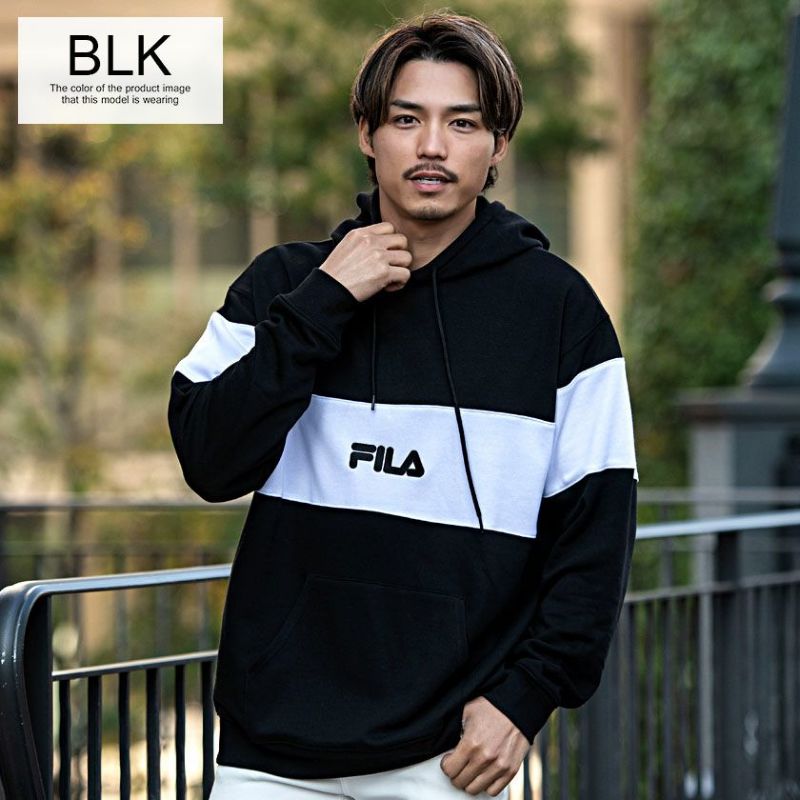 FILA(フィラ)切り替え長さプルパーカー/全4色