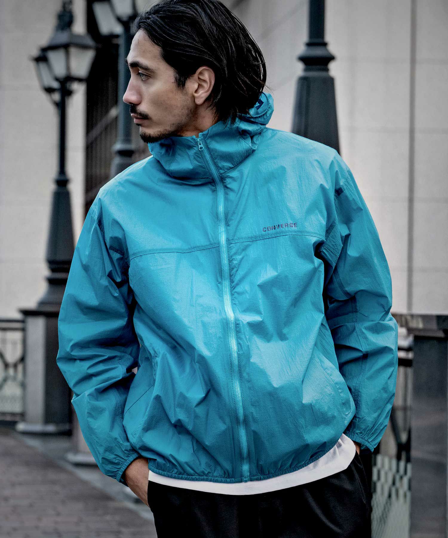 コンバース] メンズ アウター 撥水 ポケッタブルパーカー(収納袋) M,L 