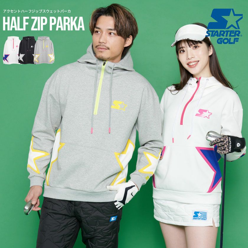 STARTER(スターター)スターアクセントハーフジップスウェット 長袖/全3色
