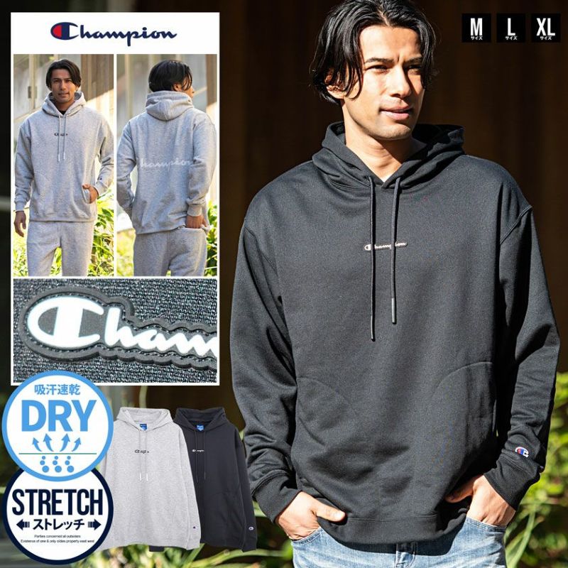 Champion(チャンピオン)テックウィーブフーデッド長袖スウェットシャツ/全2色