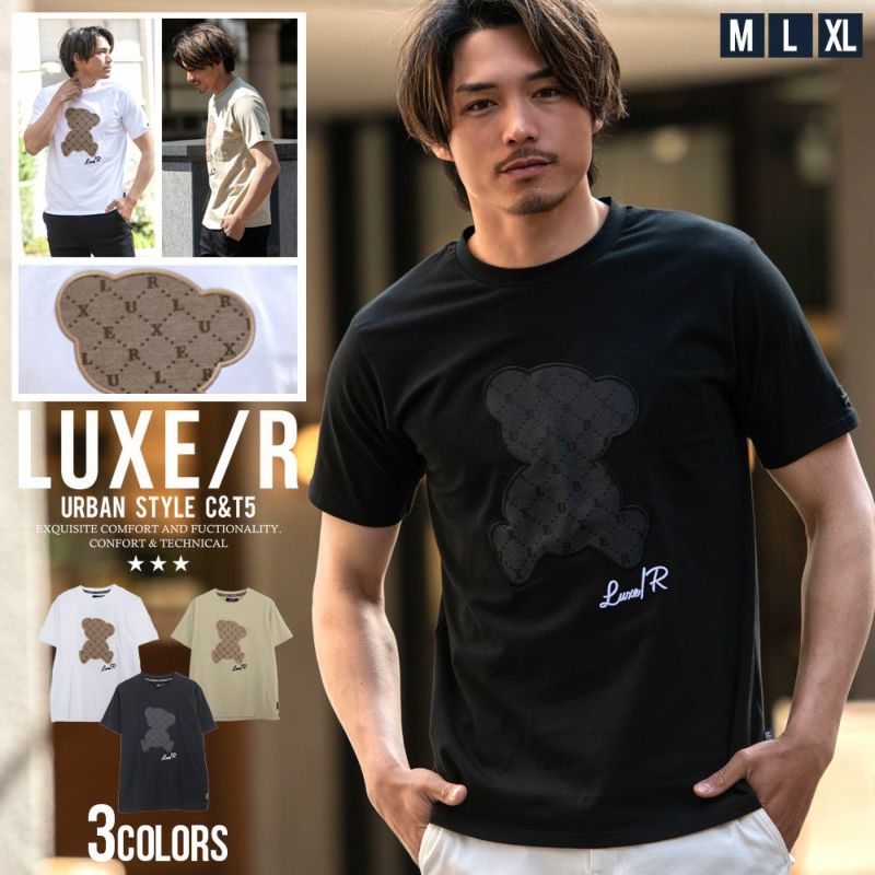 LUXE／R(ラグジュ)クルーネック モノグラムベアTEE 半袖/全3色