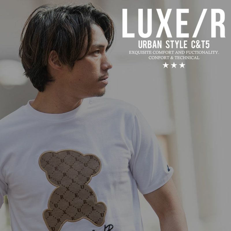 LUXE／R(ラグジュ)クルーネック モノグラムベアTEE 半袖/全3色