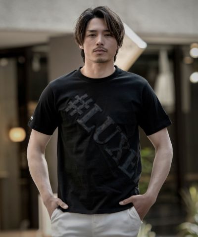 LUXE／R(ラグジュ)クルーネック ロゴ貼り付けTEE 半袖/全2色