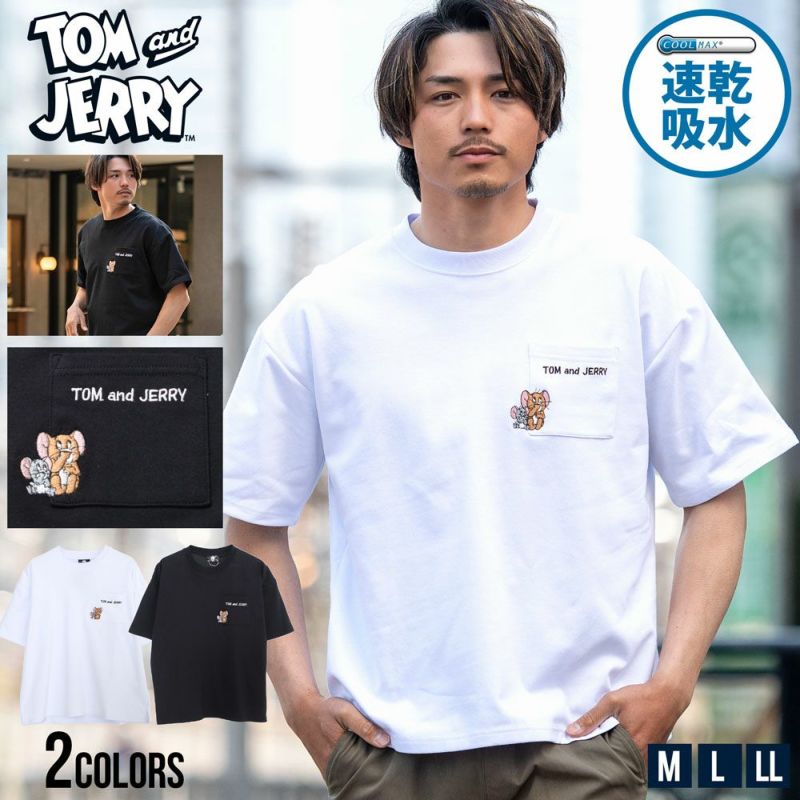 TOM&JERRY(トム&ジェリー)O.P Embroidery半袖Tシャツ/全2色