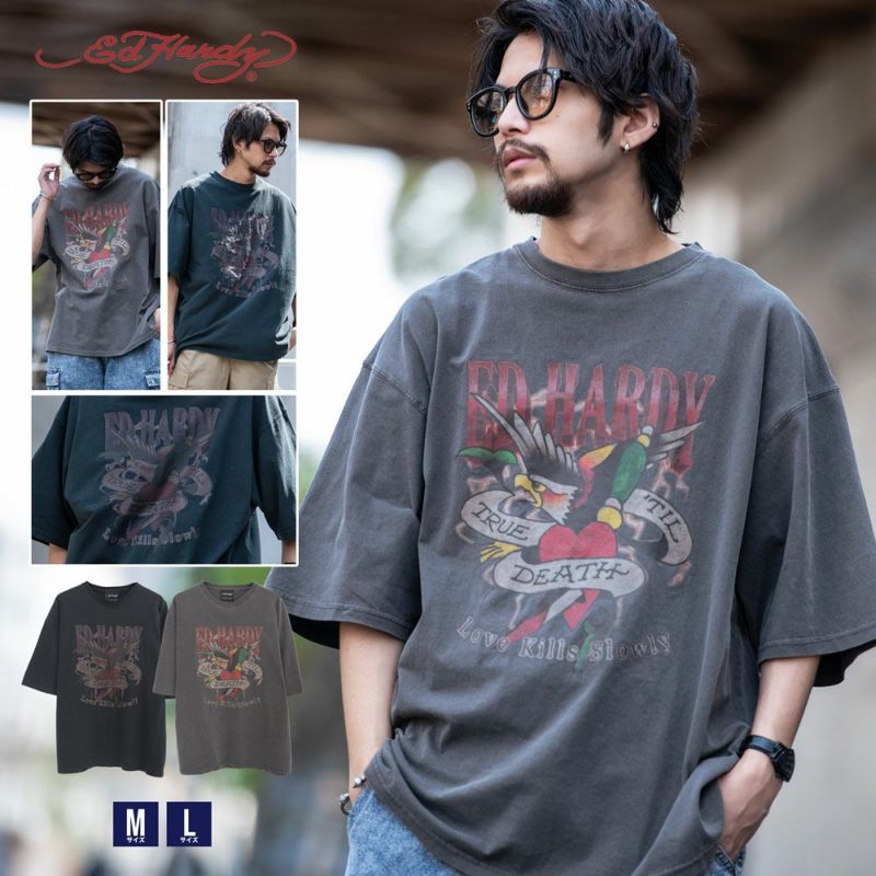 ED HARDY(エドハーディー)イーグル半袖Tシャツ/全2色