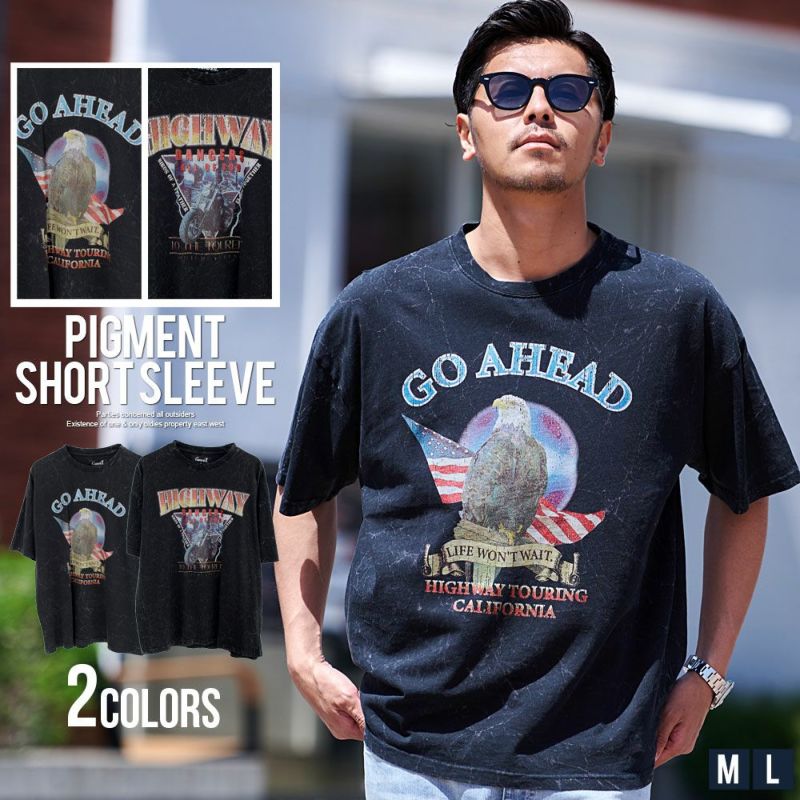 CavariA(キャバリア)ピグメントバンド半袖Tシャツ/全2色