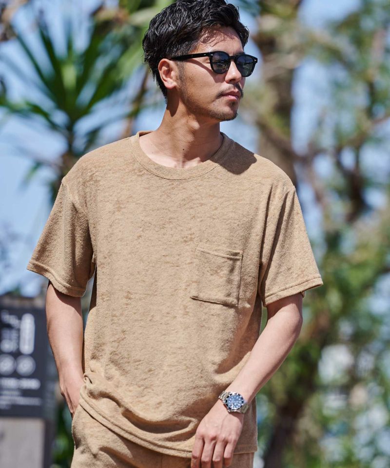 CavariA(キャバリア)接触冷感パイル半袖Tシャツ/全5色