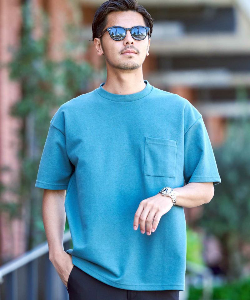 Goodwear(グッドウェア)接触冷感吸水速乾USAコットンポケット付きクルーネック半袖Tシャツ/全4色