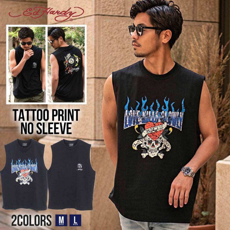 ED HARDY(エドハーディー)ノースリーブTシャツ/全2色