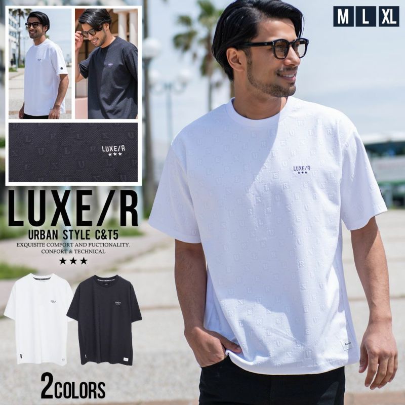 LUXE／R(ラグジュ)ジャガードロゴ半袖Tシャツ/全2色