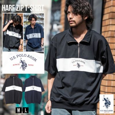 U.S. POLO ASSN.(ユーエスポロアッスン)レトロポロハーフジップ半袖Tシャツ/全2色