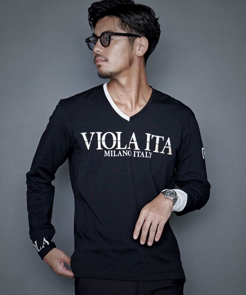 VIOLA(ヴィオラ)P.T入りVネックロンT/全3色