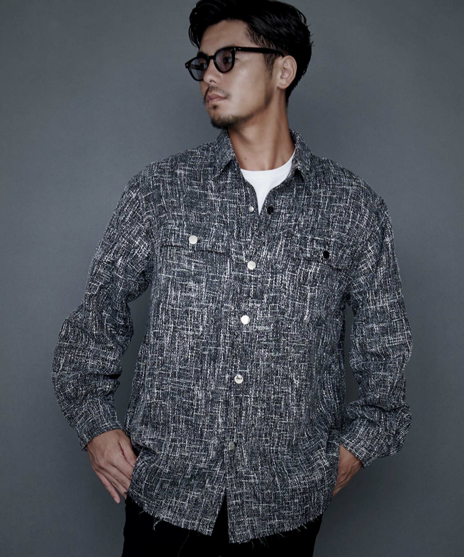 CavariA(キャバリア)ツイードオーバーシャツJKT/全3色