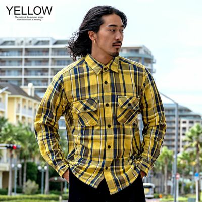 シャツ メンズ ALCARZA(アルカルザ)ヘビーフランネル長袖チェック