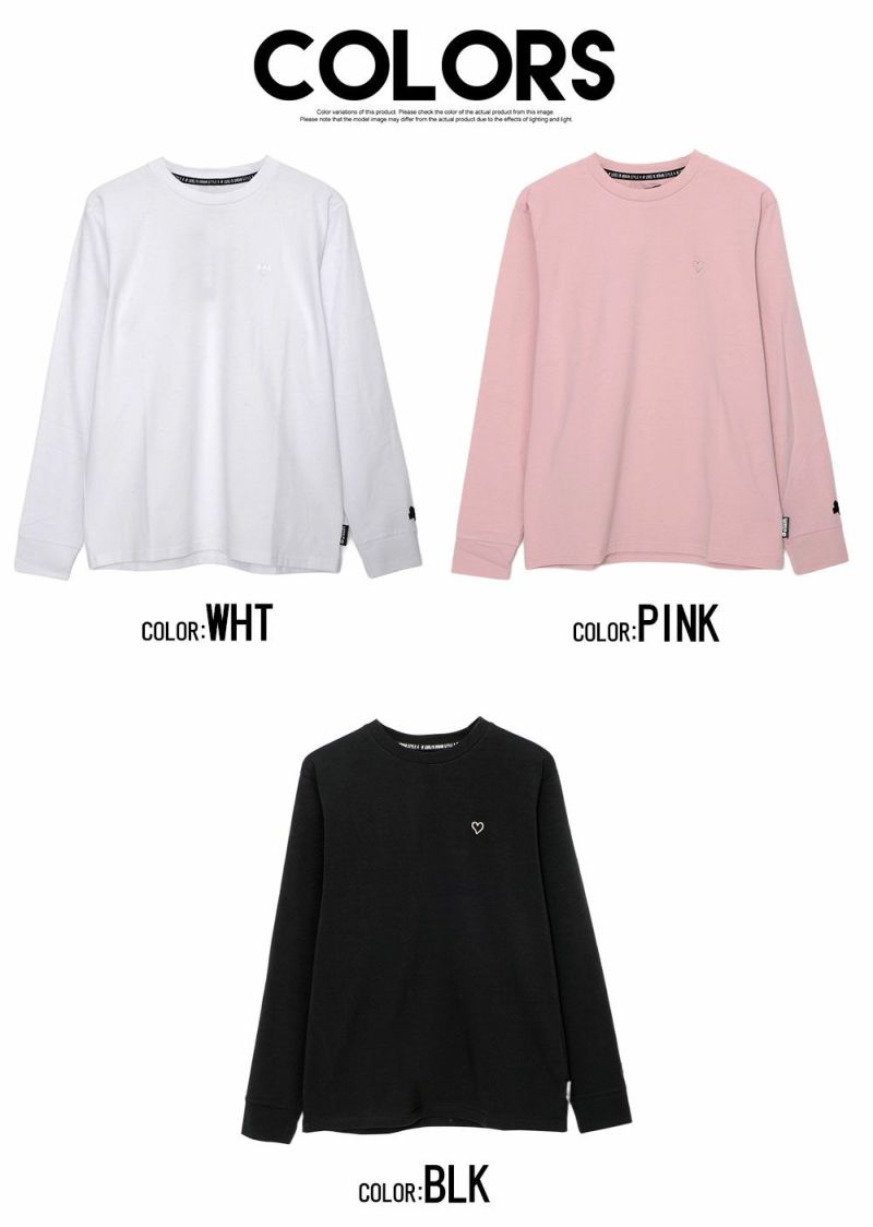 LUXE/R(ラグジュ)ベア天ハートラインストーン長袖Tシャツ/全3色 LUXE/R(ラグジュ)ベア天ハートラインストーン長袖Tシャツ/全3色