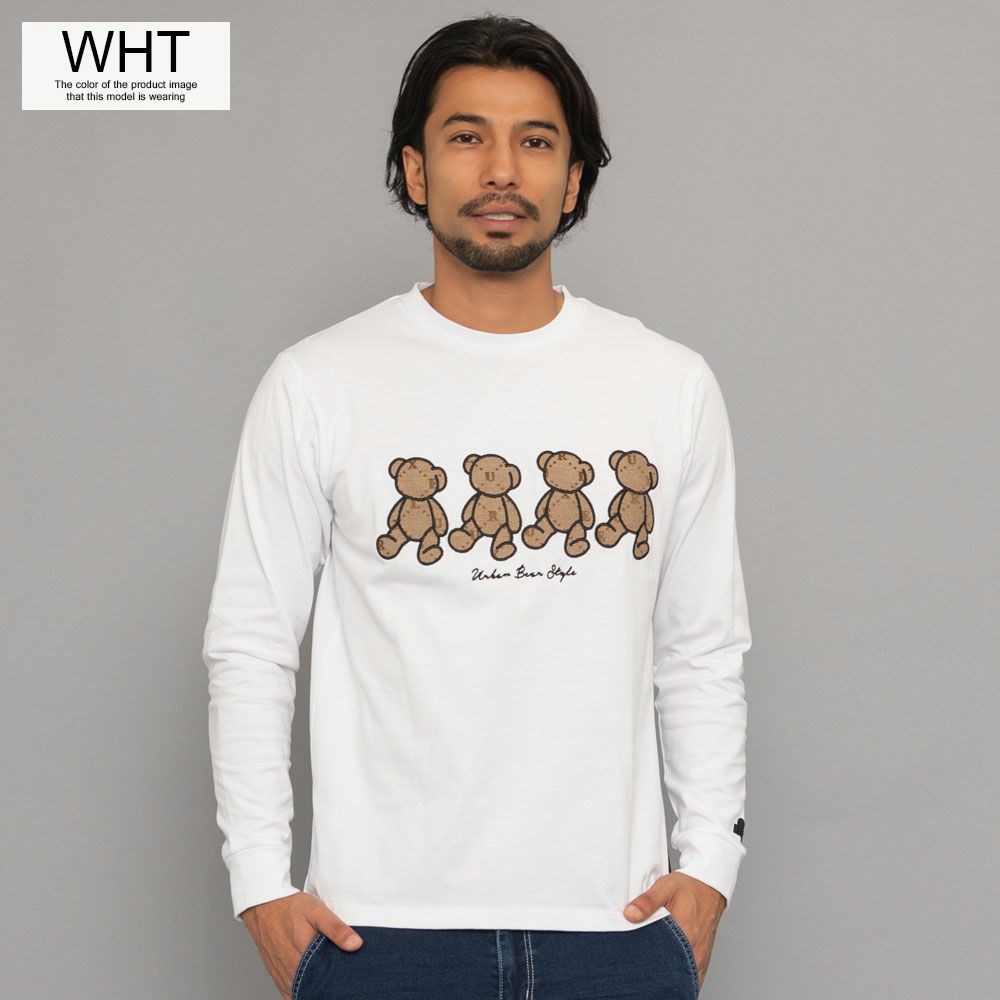  LUXE／R(ラグジュ)天竺モノグラムベア4長袖Tシャツ/全3色