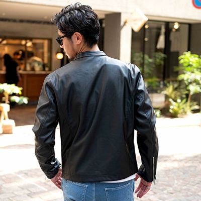 LOUIS CHAVLON(ルイシャブロン)PUシングルライダースJKT/全2色