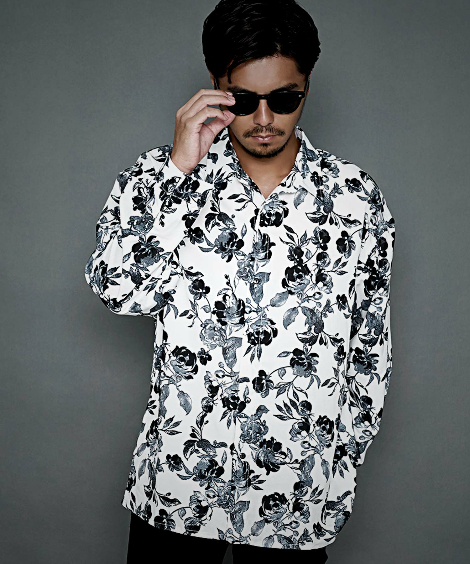 CavariA(キャバリア)総柄長袖シャツ/全6色