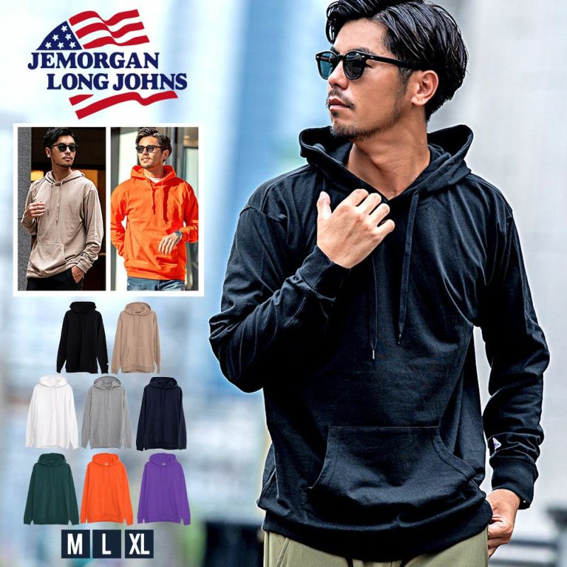 JEMORGAN LONG JOHNS(ジェーイーモーガンロングジョーンズ)天竺 長袖プルパーカ/全8色