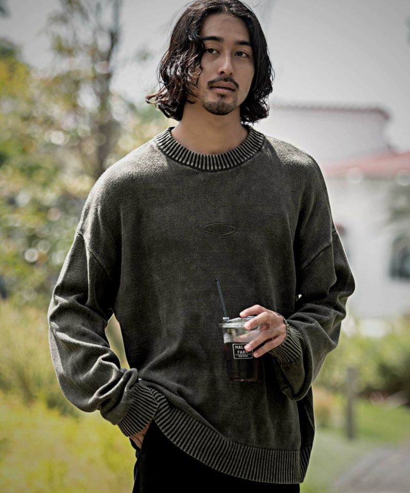 Bitter select(ビターセレクト)スノー加工長袖ニット/全4色