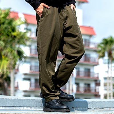 値下げ　TCストレッチパンツ ブラウン 美品 オールシーズン穿ける！】7DAYSストレッチへリンボンパンツ ON