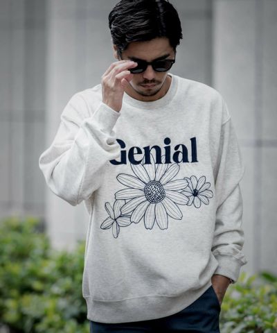 CavariA(キャバリア)フラワー刺繍長袖トレーナー/全3色 