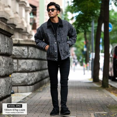 CavariA(キャバリア)裏ボアデニム長袖Gジャン/全3色