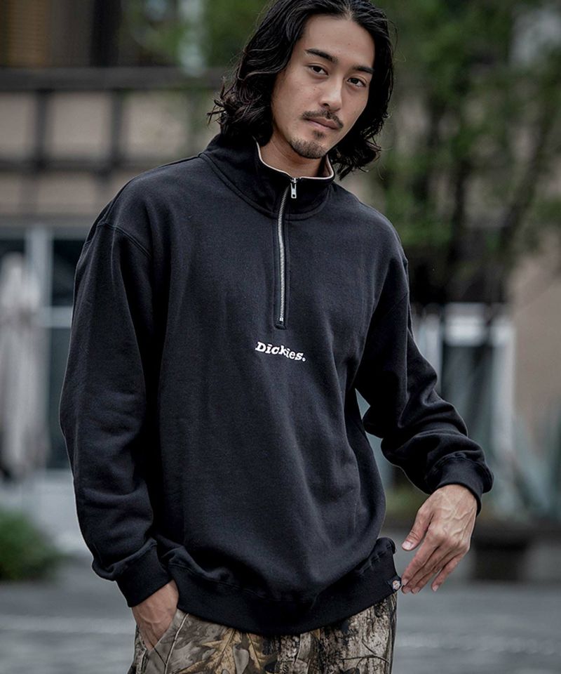  Dickies(ディッキーズ)裏起毛ハーフZIP 長袖PO/全3色