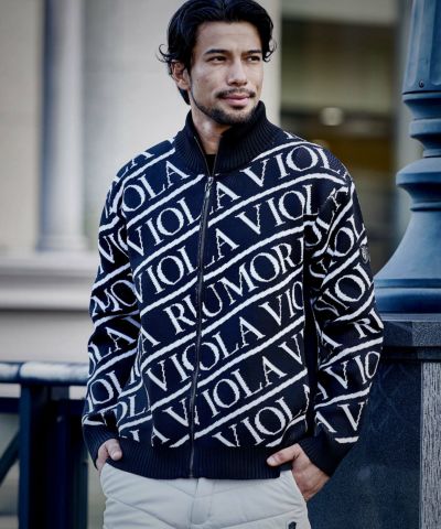 VIOLA(ヴィオラ)JQ総柄ロゴ フルZIP JKT/全2色