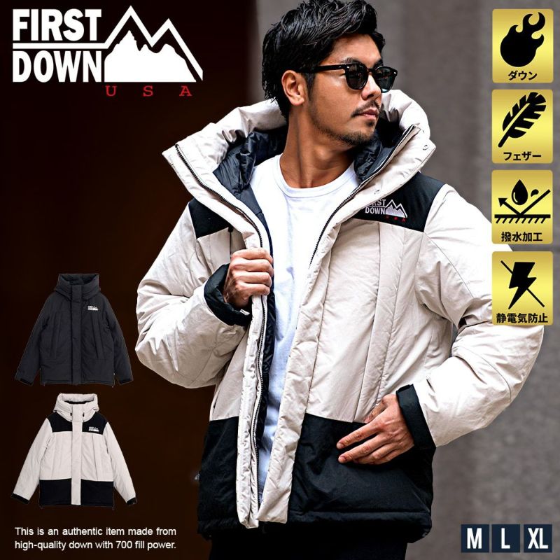 中綿ジャケット メンズ FIRST DOWN(ファーストダウン)WRAP DOWN PARKA