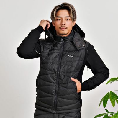 中綿ジャケット メンズ LUXE／R(ラグジュ)フリース×高密度ダウン