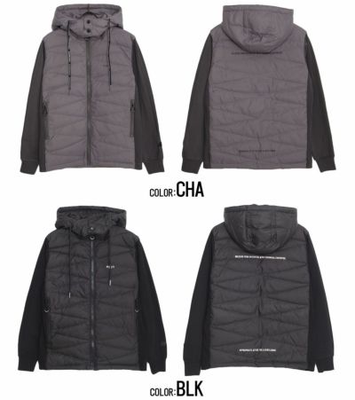 PeachLUXE/R(訳あり)ダウンフェザー&裏起毛ジャケット45761 中綿ジャケット メンズ LUXE／R(ラグジュ)フリース×高密度ダウン