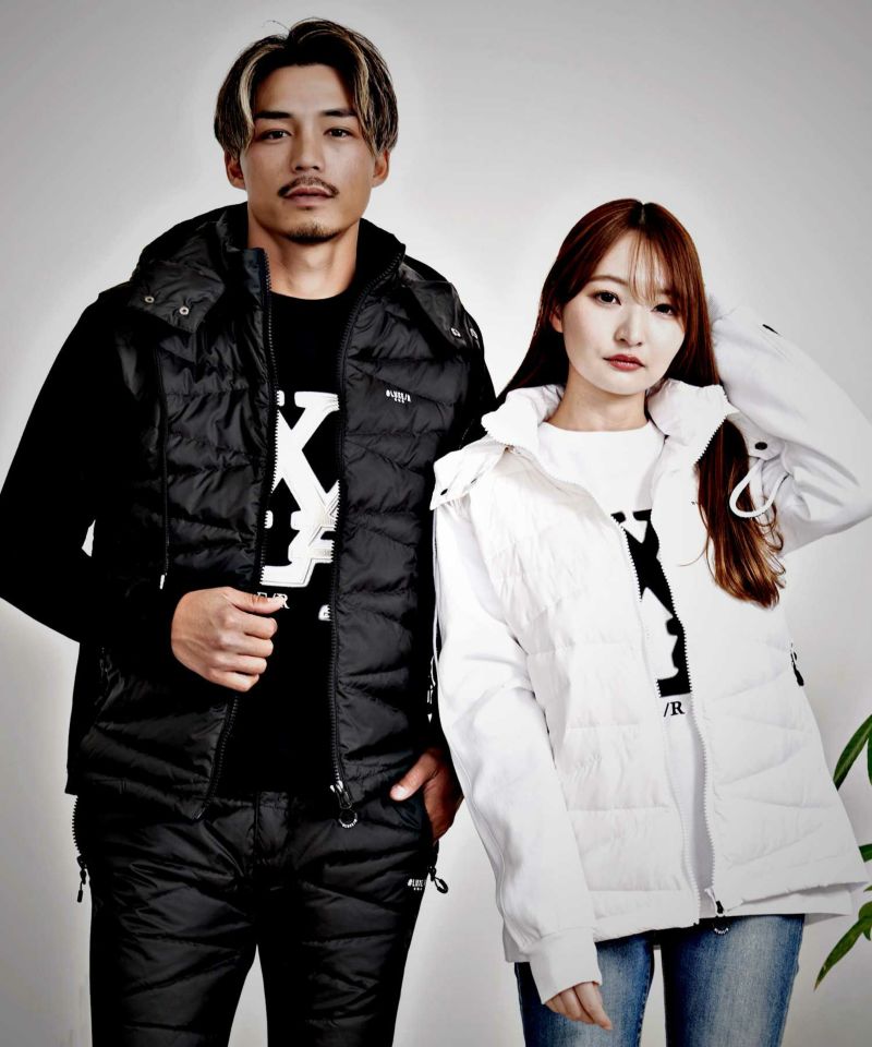 LUXE/R GOLF ダウンフェザー&裏起毛ジャケット45761WHL LUXE/R（ラグジュ） 【セットアップ対応】 ゴルフウェア メンズ ダウン