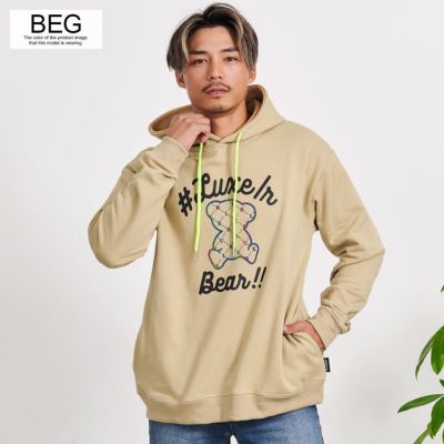 EGUMI（egumi） モノグラムビッグパーカー（L）（黒） 受注生産＞EGUMI MULTI LOGO ZIP UP BIG HOODIE【BLACK