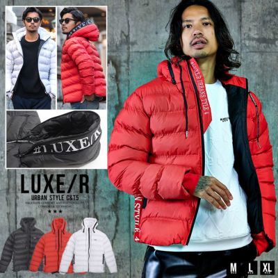 中綿ジャケット メンズ LUXE／R(ラグジュ)フリース×高密度ダウン