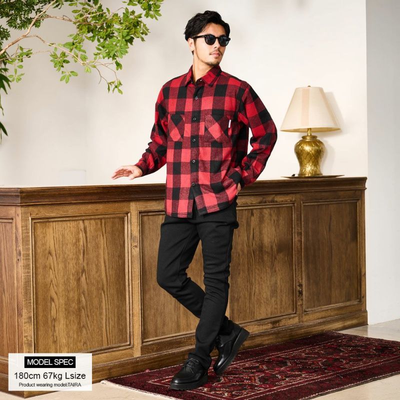 Toucan Surfing(トゥーカンサーフィン)裏ボアチェック長袖シャツ/全6色