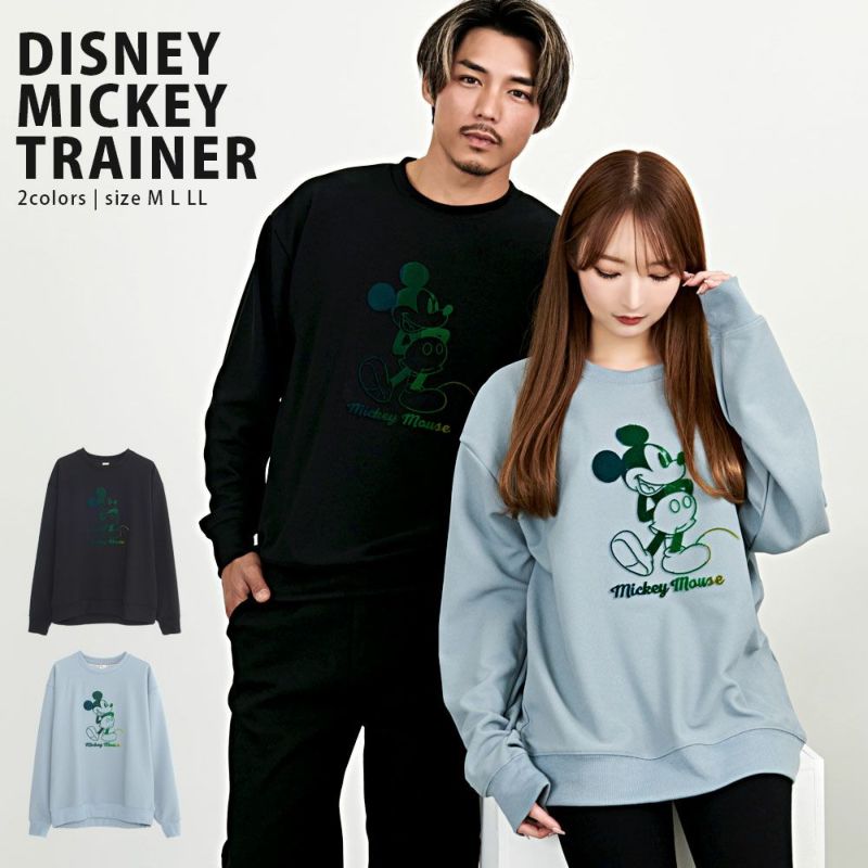 DISNEY(ディズニー)クルーネック MICKEY長袖スウェット/全2色