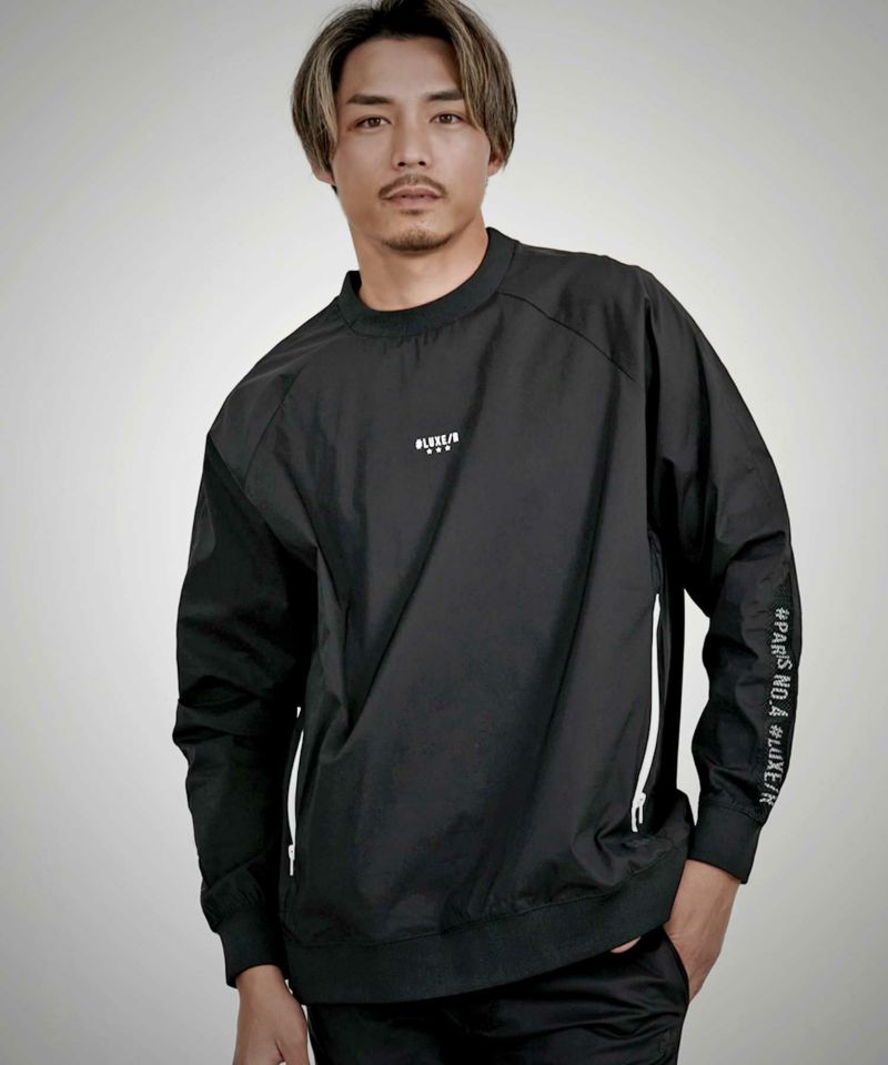 LUXE／R(ラグジュ)ストレッチナ長袖布帛トレーナー/全3色