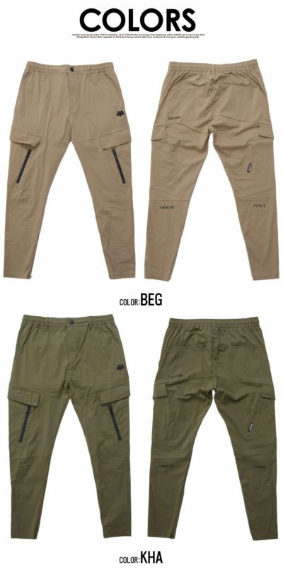 カーゴパンツ メンズ LUXE／R(ラグジュ)ペイズリー切り替え長袖ミニ