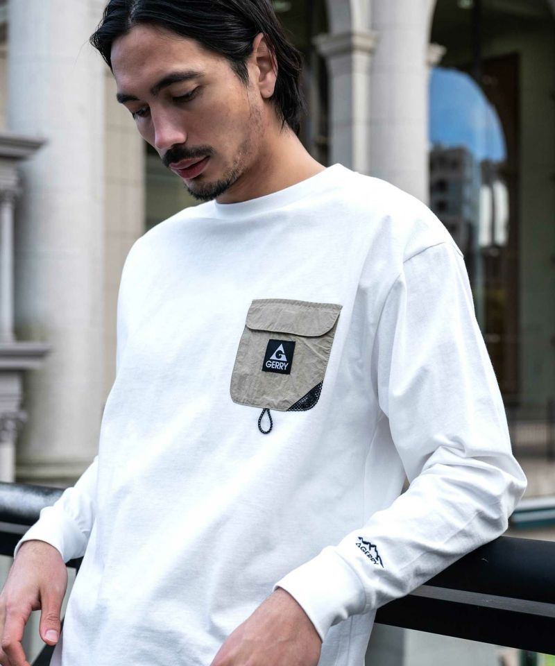 GERRY(ジェリー)ナイロンポケット長袖Tシャツ/全2色