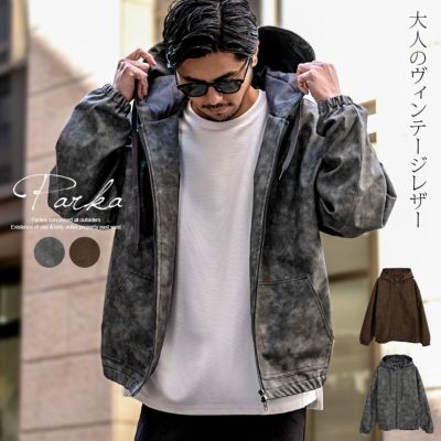 CavariA(キャバリア)ケミカルPU ZIP長袖パーカー/全2色
