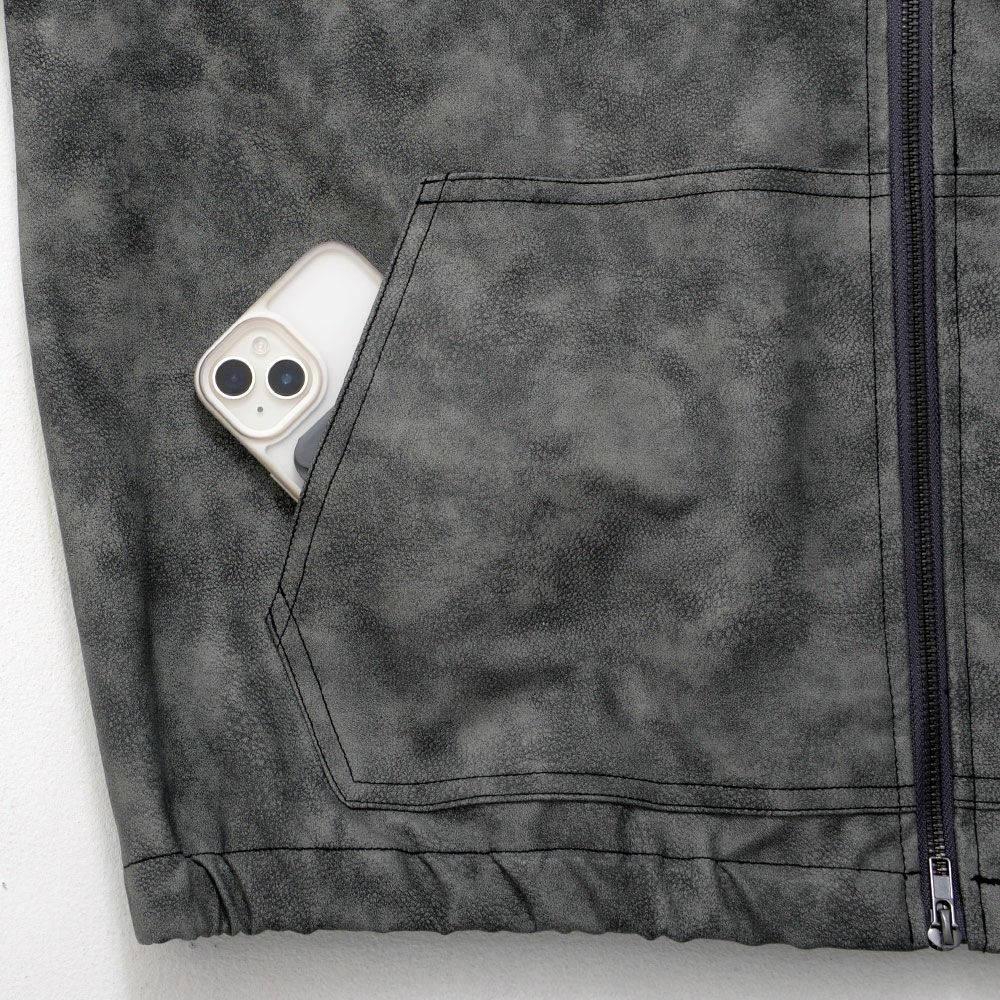 CavariA(キャバリア)ケミカルPU ZIP長袖パーカー/全2色