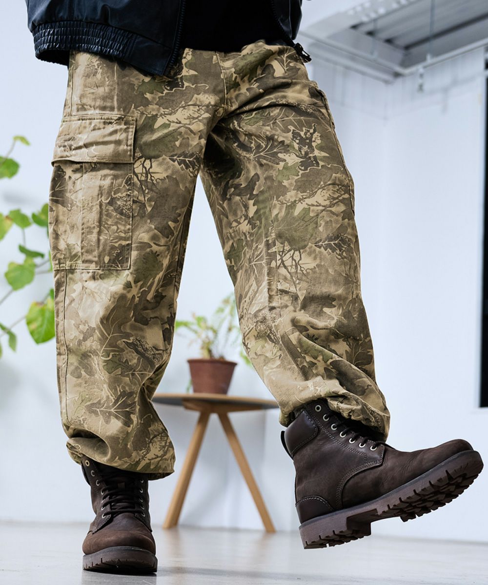 Bitter select(ビターセレクト)総柄ツイルカーゴパンツ/全3色