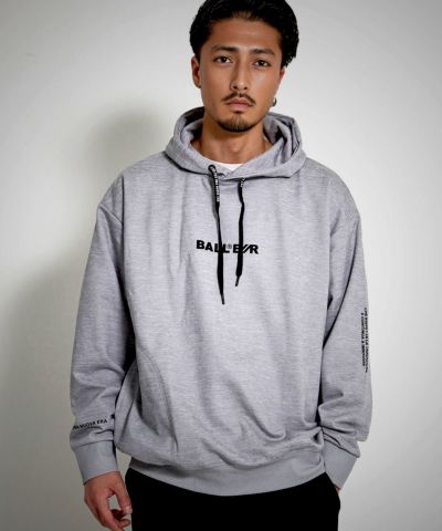 BALL(ボール)ストレッチダンボールプリントプル長袖パーカー/全2色