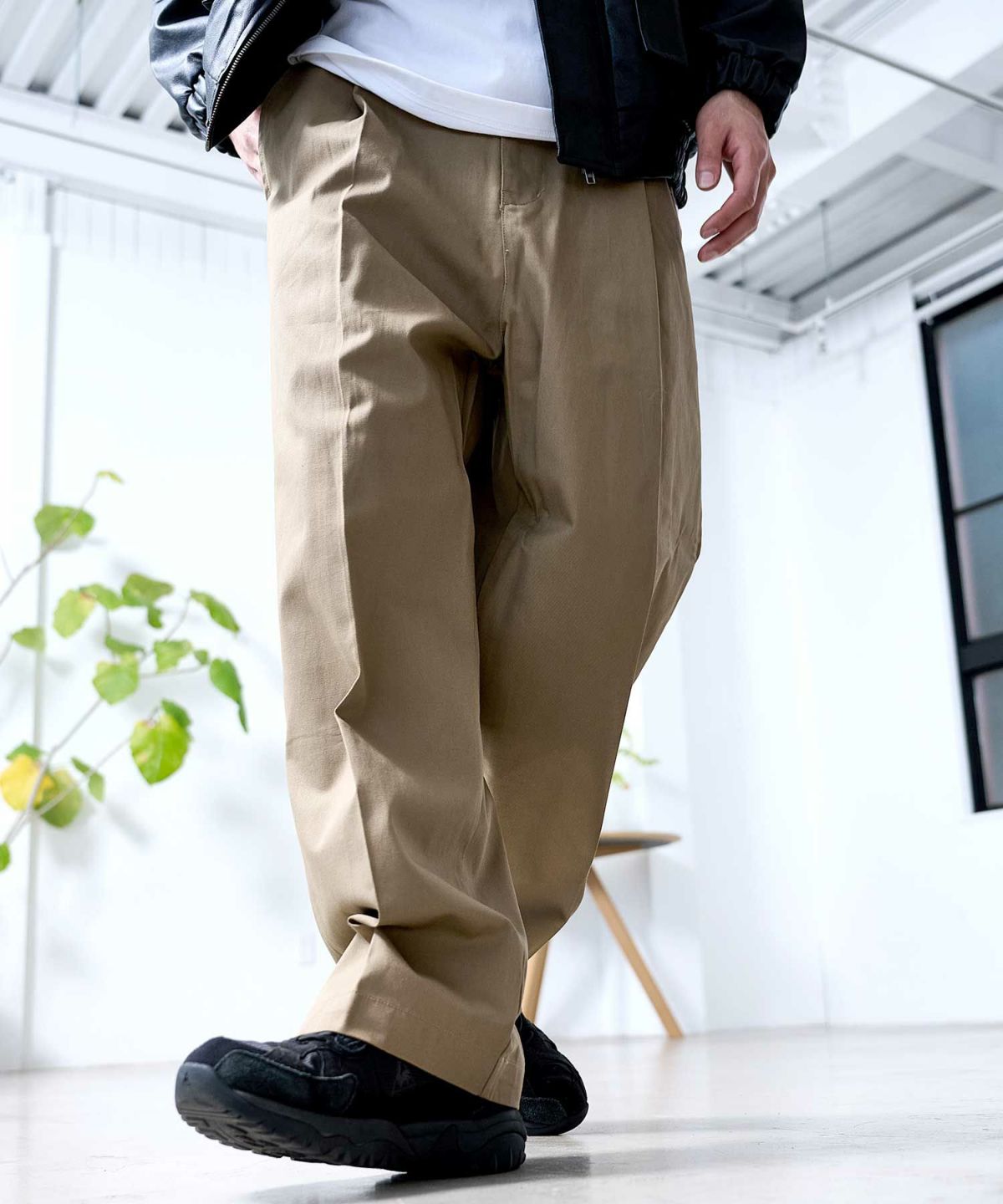 Bitter select(ビターセレクト)ワイドストレートチノパンツ/全8色